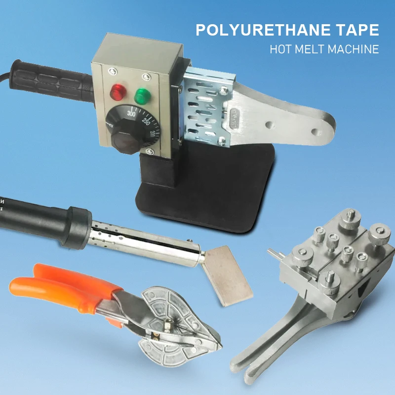 

Машина для горячего расплава 220 В 150 Вт, полиуретановый круглый ремень из искусственной кожи, круглая полоса, треугольный ремень, плоскогубцы для сращивания, паяльник, машина для сращивания