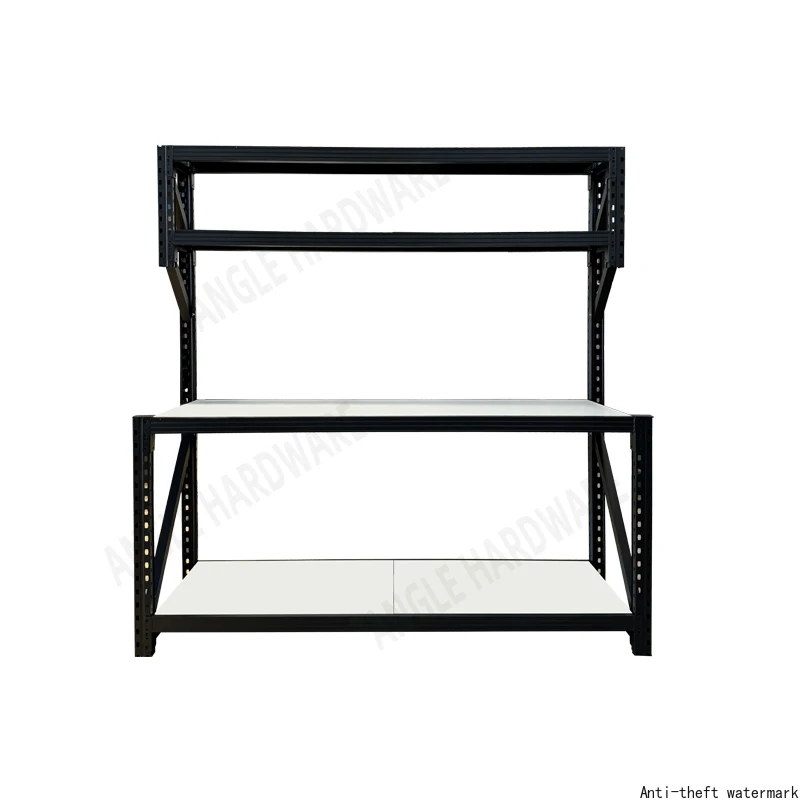 2026 Hot Selling Heavy Workstation Workbench with Adjustable Subboard Shelf Warehouse Rack Workbench