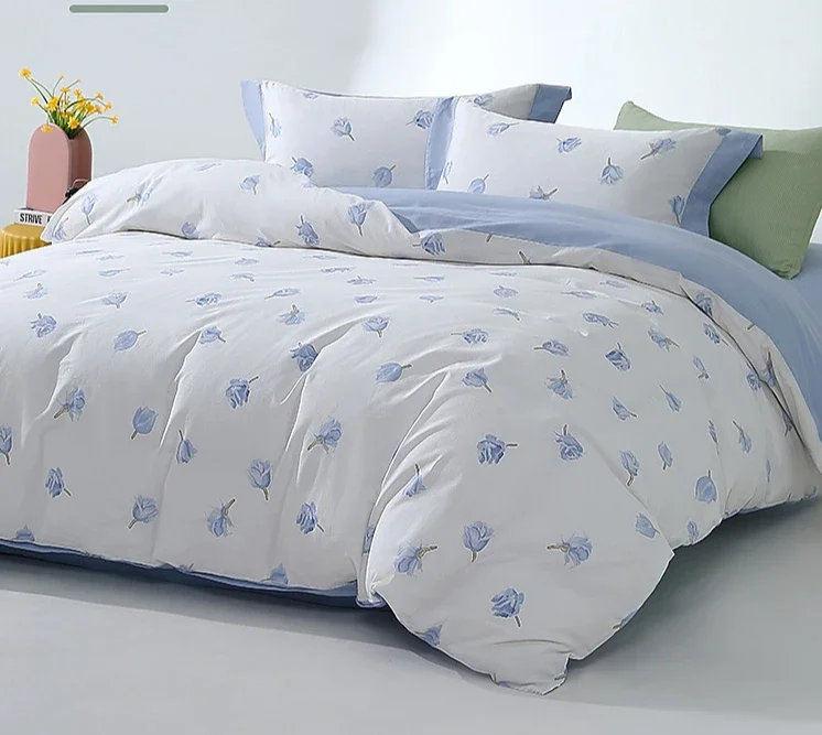

Cotton quilt cover single piece pure cotton fabric printed quilt cover household bedding