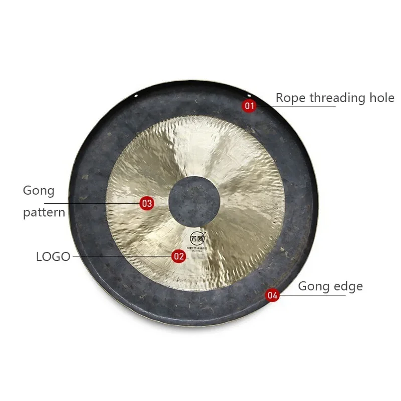 18cm-30cm Hand Hammering Drum Chinese Famous Opera Percussion Instruments Copper Gong With Gong Hammer Chao Gong Road Opening