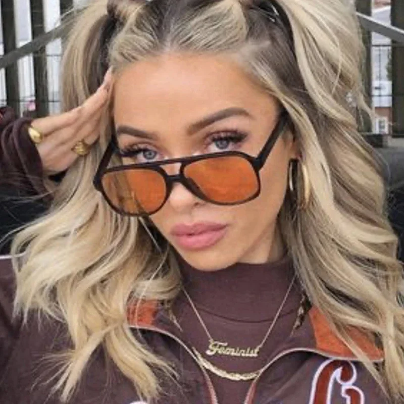 KAMMPT Vintage Pilot Sunglasses Man Woman 2022 Fashion Popular Ins Shades Luxury Brand Designer Male Female Driving Eyewear