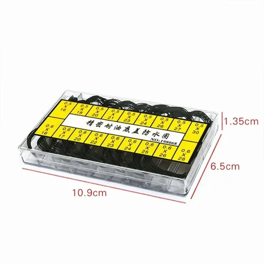 200Pcs Watch Back Case Rubber Waterproof O-Ring Gasket Repair Tools for Watchmaker Thickness 0.5Mm/0.6Mm High End Boxed image 4