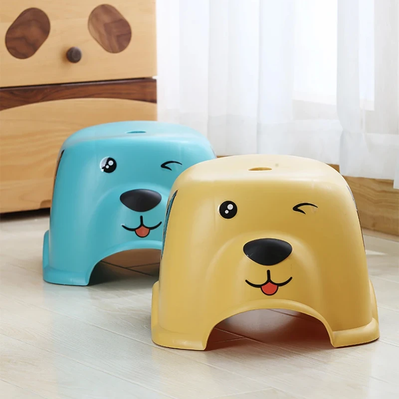 

Cartoon Children Small Chair Portable Plastic Low Footrest Baby Dining Modern Home Thickened Stool Stacked Living Room Footrest