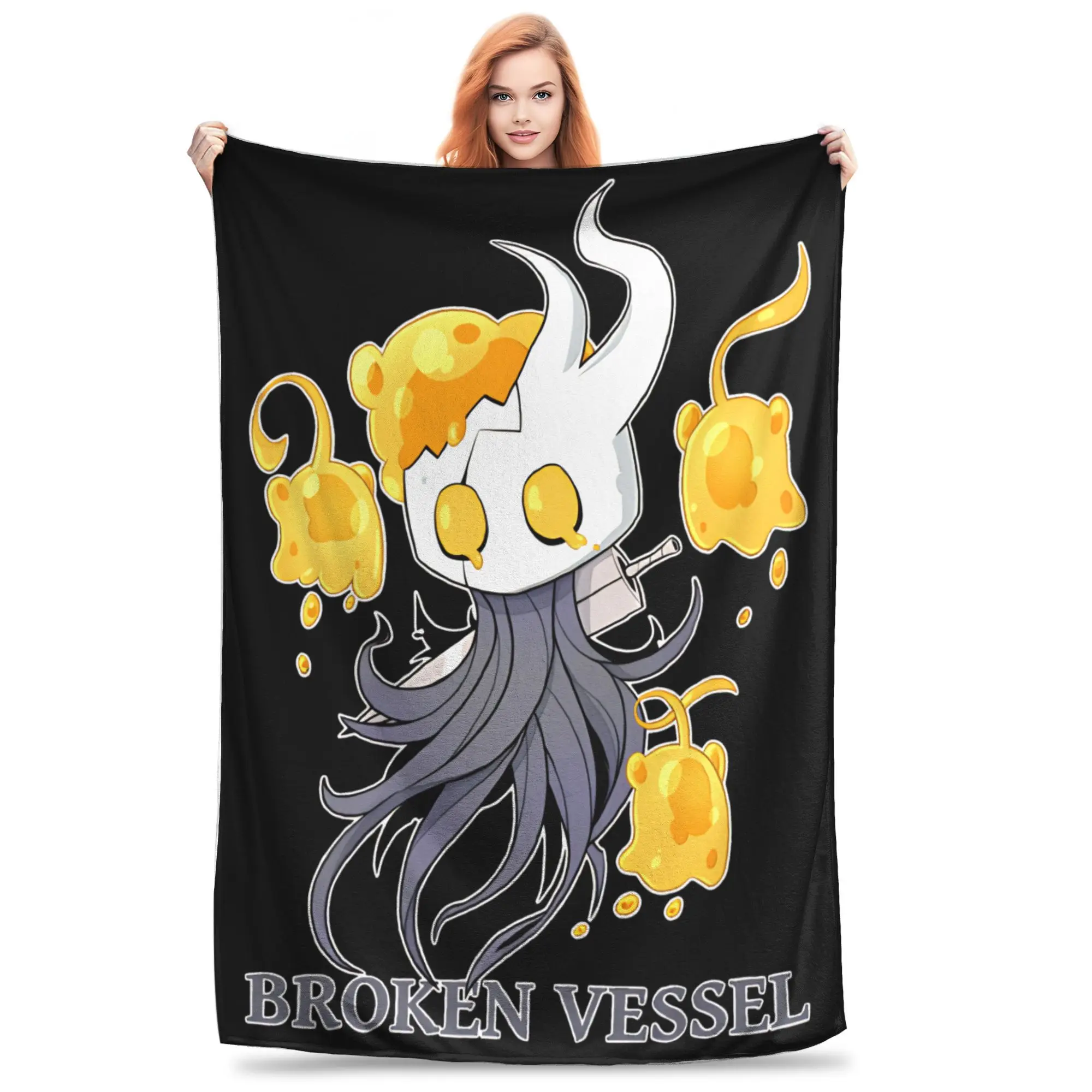 

Broken Vessel Hollow Knight Blankets Flannel Comfortable Soft Throw Blanket for Sofa Bedspread
