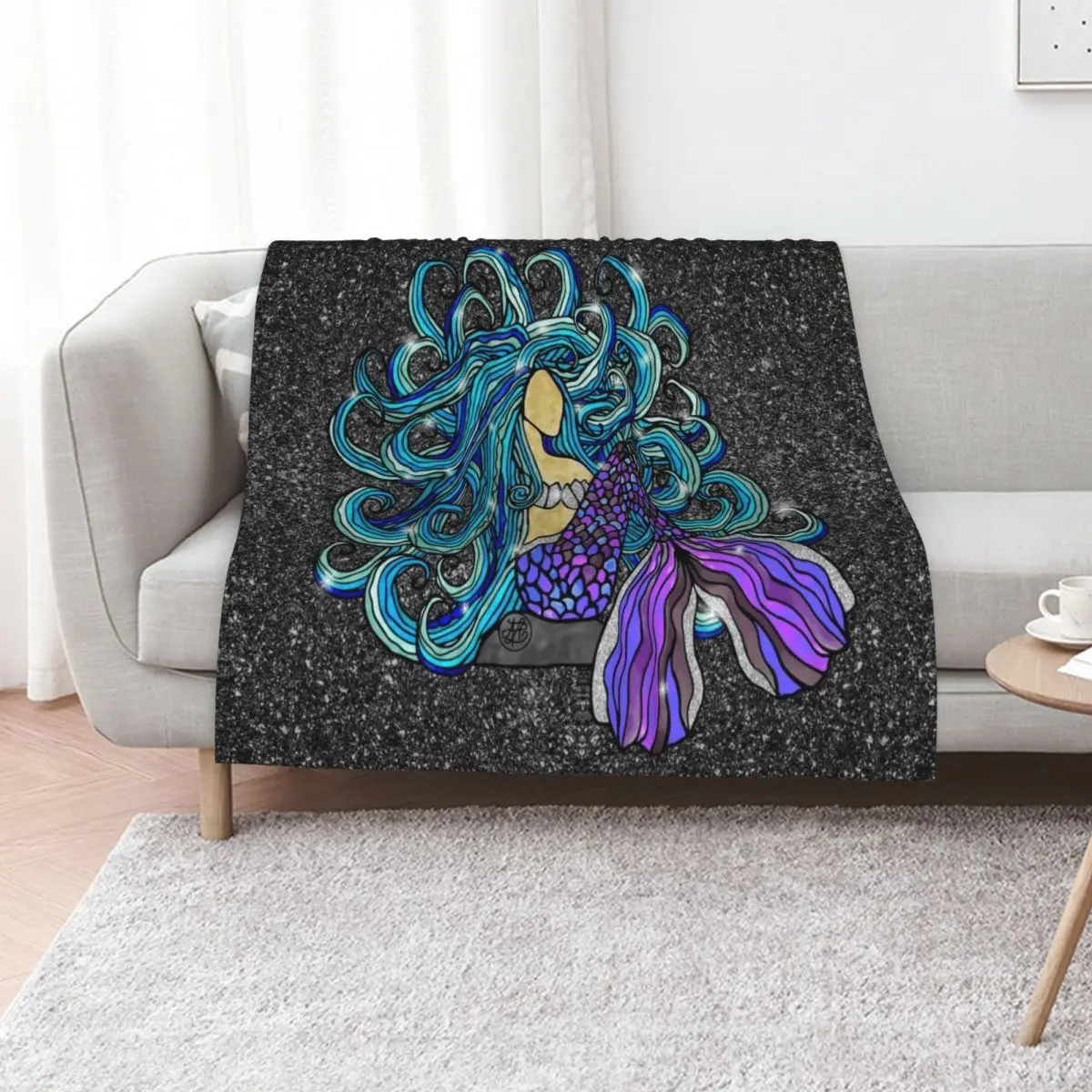 Midnight Mermaid Throw Blanket for babies for sofa Thins Blankets For Baby bed plaid Soft Big Blankets