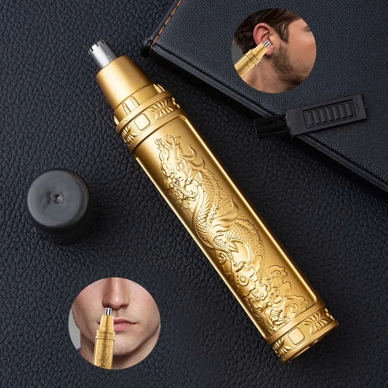 

Ear and Nose Hair Trimmer for Men 360 Rotating Dual-Blade Electric Shaver Professional Ear Nose Hair Clipper Facial Hair Removal
