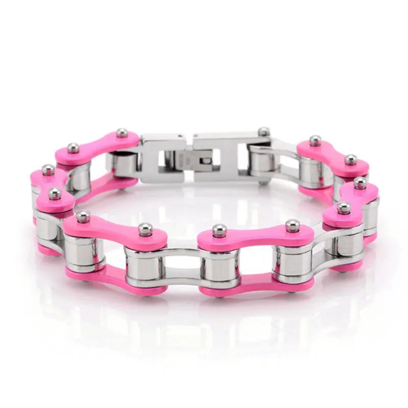 Men Bracelets,Punk Biker Bicycle Motorcycle Multicolor Chain Link Bracelets For Men,Stainless Steel Jewelry Dropshipping