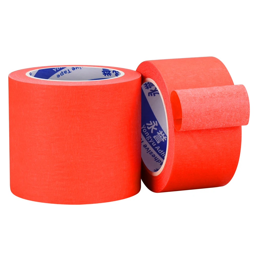 Cintas adhesivas de pintores rojas de 10/20/50m, cinta adhesiva de pintura de pintor Premium para pintura de pared, decoración artesanal de artista DIY, etc.