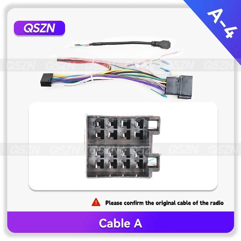 9INCH QSZN Cable Wiring Harness For PEUGEOT 207 2006-2010 Car Frame Fascia Canbus Adapter Android  Radio Faceplates Connector