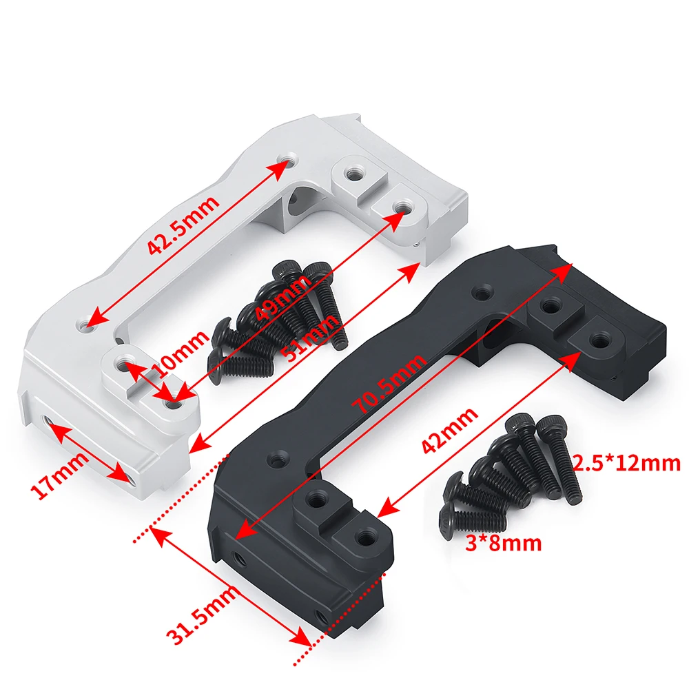 ชิ้นส่วนประกอบเซอร์โวกันชนหน้าสำหรับแกน SCX10 90047แรนเลอร์1/10รถตีนตะขาบบังคับวิทยุ