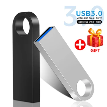 고속 메모리 플래시 드라이브 3.0 펜 드라이브, 128GB 64GB 방수 펜 드라이브, 16GB 8GB 플래시 USB 2.0 금속 스틱 키, 사용자 정의 로고