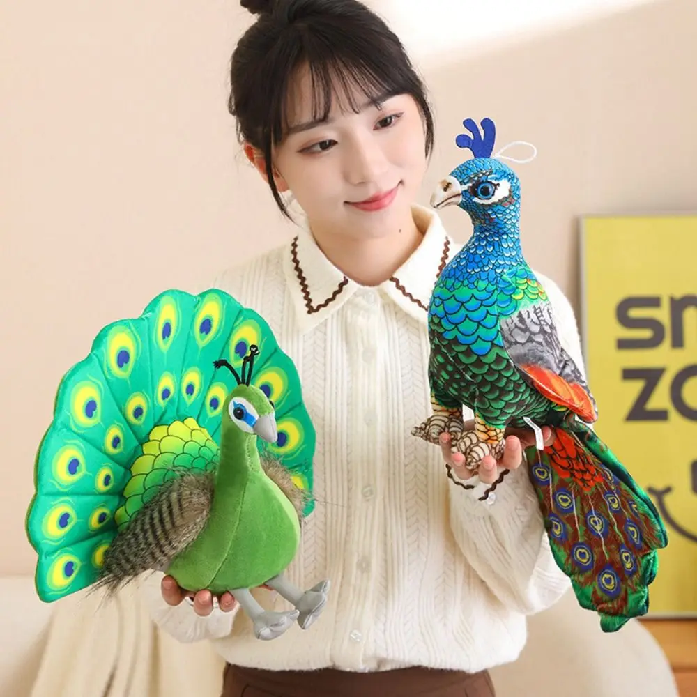 

Plushie Peacock Spreads Tail Peacock 30cm Fluffy Simulation Peacock Soft Cute Baby Peacock Valentine's Day Gifts