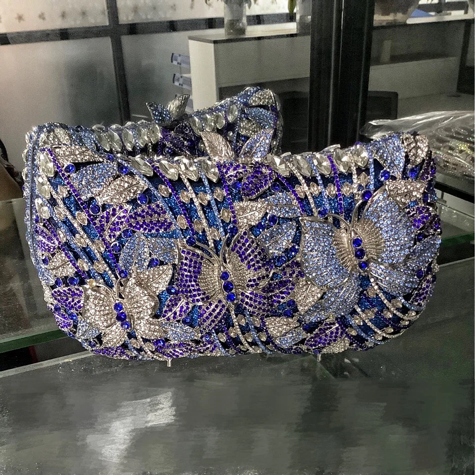 

Hollow Metal Butterfly Love Flower Diamond Dinner Bag Banquet Diamond Clutch Trendy Glitter Material Tote Floral Beaded Tote Bag