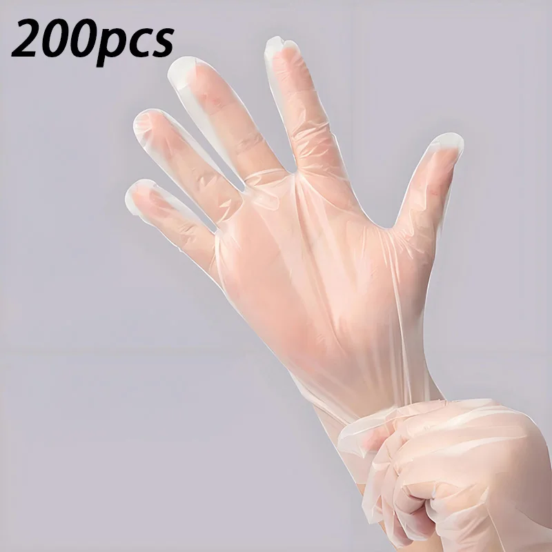 قفازات TPE للاستعمال مرة واحدة - قفازات شفافة للتعامل مع الطعام مقاومة للزيوت للطهي والتنظيف والوجبات وخالية من اللاتكس وخالية من البودرة #3