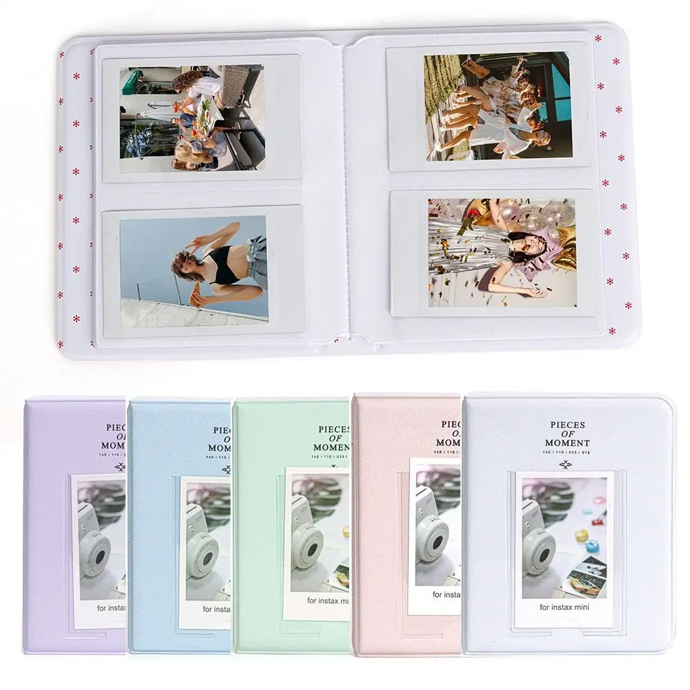 64 Pocket Photo Album Instant Camera 3 inch Pictures Storage Case Stamps Tickets Card Organizer for Fujifilm Instax Mini 12/11/9