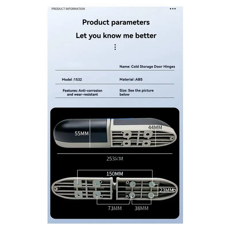 A44I-2X Cold Storage Door Hinges Turkish Lock Oven Rice Cabinet Steamer Oven Accessories ABS Material