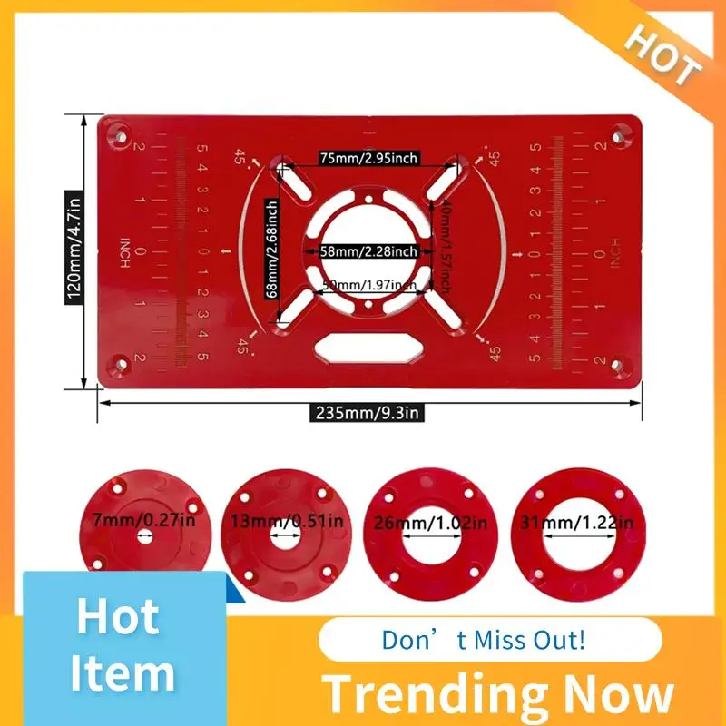 

CMHI-Router Table Insert Plate Woodworking Bench Table Saw For Multifunct Wood Plate Machine Engraving Tool Flip Board Easy To U