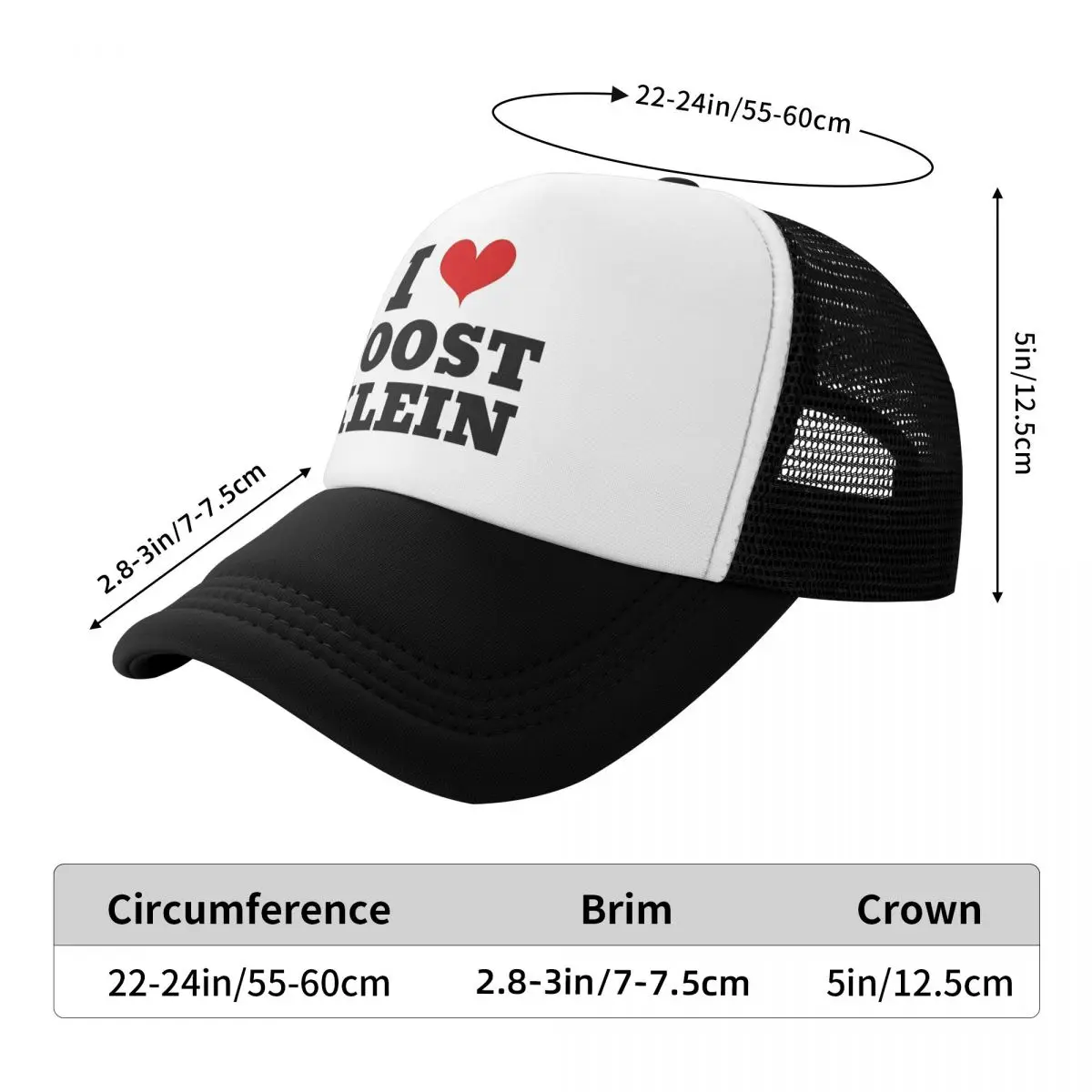 Unisex Mesh Net Golf Cap I Love Joost Klein Accessories Singer Summer Sport Hats with Mesh