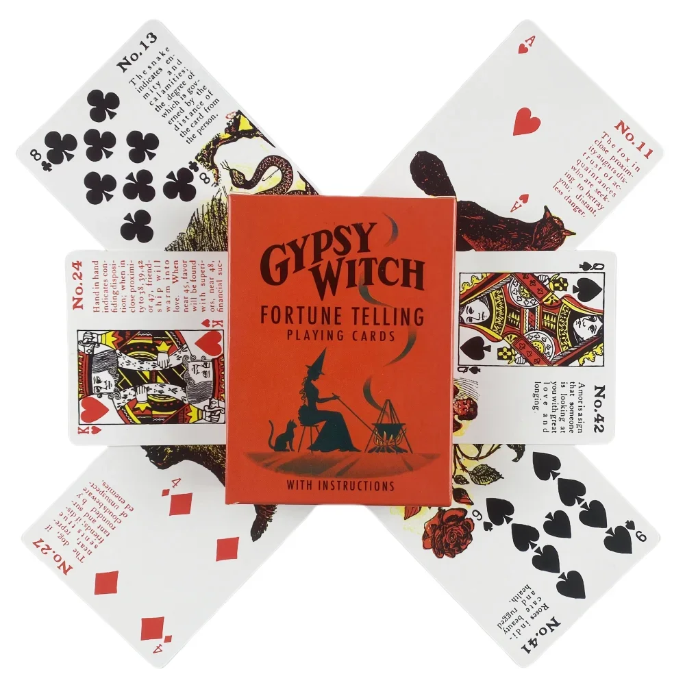 Gypsy Witch Fortune Telling Playing Cards Oracle A 46 Tarot English Visions Divination Edition Deck Borad Games