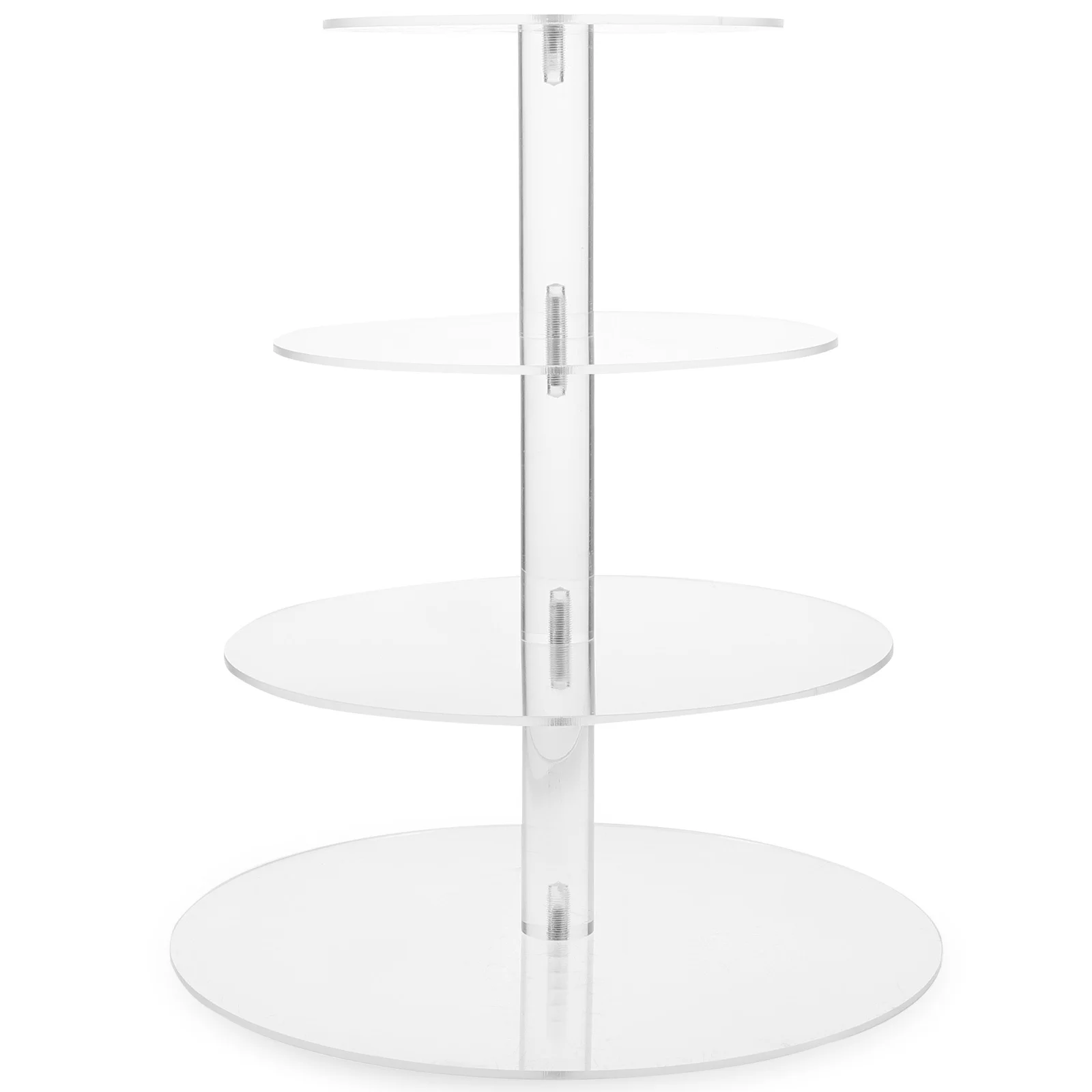 

1Set Transparent 4 Tiered Cupcake Holder Stand Cake Display Tower Strong Stable Dessert Table Serving Set for Engagement