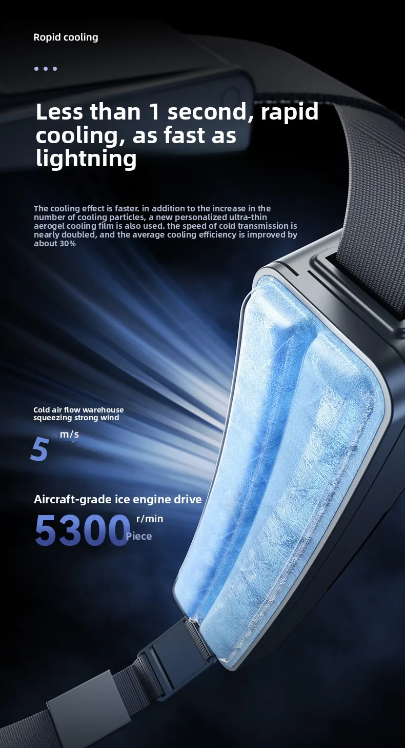 New Ice Cooling Waist Fan Portable Outdoor Leafless Waist Hanging Fan USB Summer Heat Relief Artifact