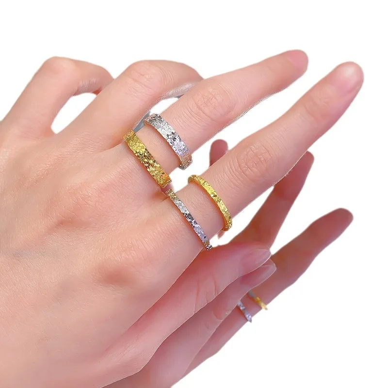 

S925 Silver Ring Hot Selling Fragmented Ice Ring, Small Design Couple Ring