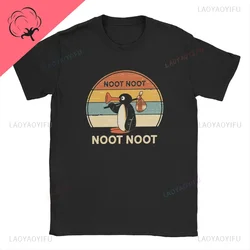 Uomo Donna Tee Shirt Noot Noot Pingu Penguin Meme Regalo Divertente Premium Tee Shirt Harajuku Tshirt Girocollo Abbigliamento in cotone Stampa