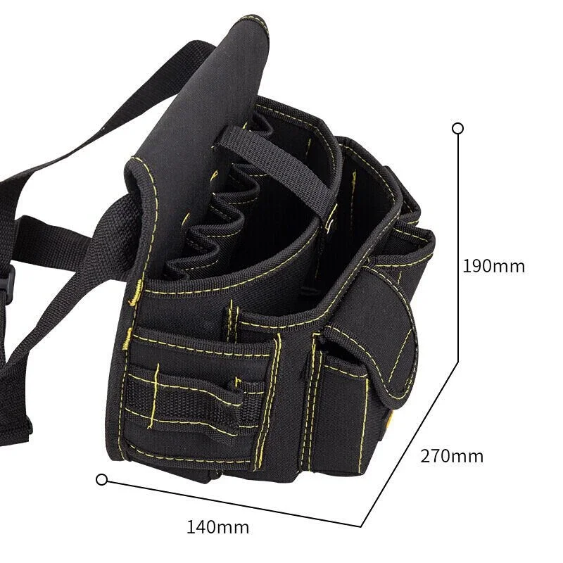 Deli Multifunctional Tool Storage Bag Pouch Belt Hardware Electrician Toolkit Drill Waist Wrench Screwdriver Tool Bags Organizer