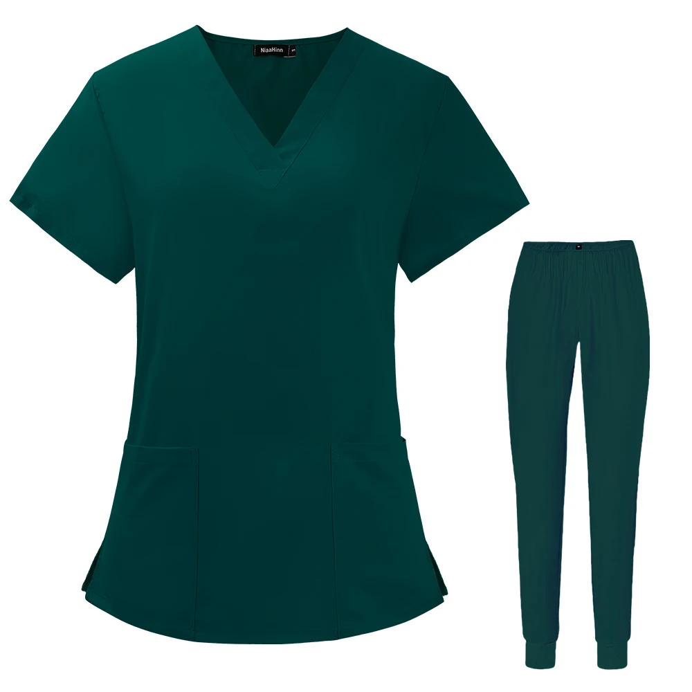 Women Clinic Surgical Uniforms Jogging Suits thin Nurse Work Clothes Pet Nurse Accessories Veterinary Sets Medical Set Wholesale