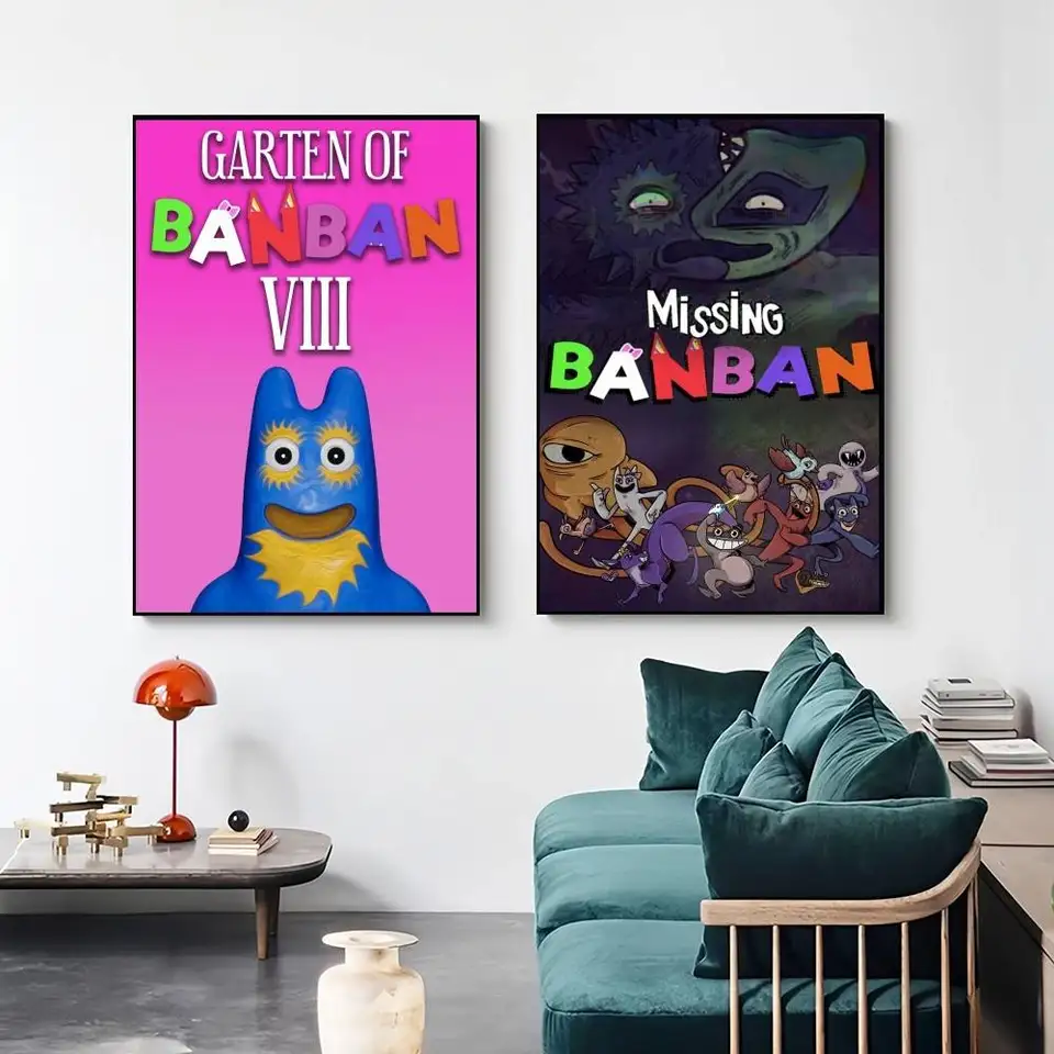Game Garten of Banban 8 Poster Print Cook Cooked Wall Art Canvas