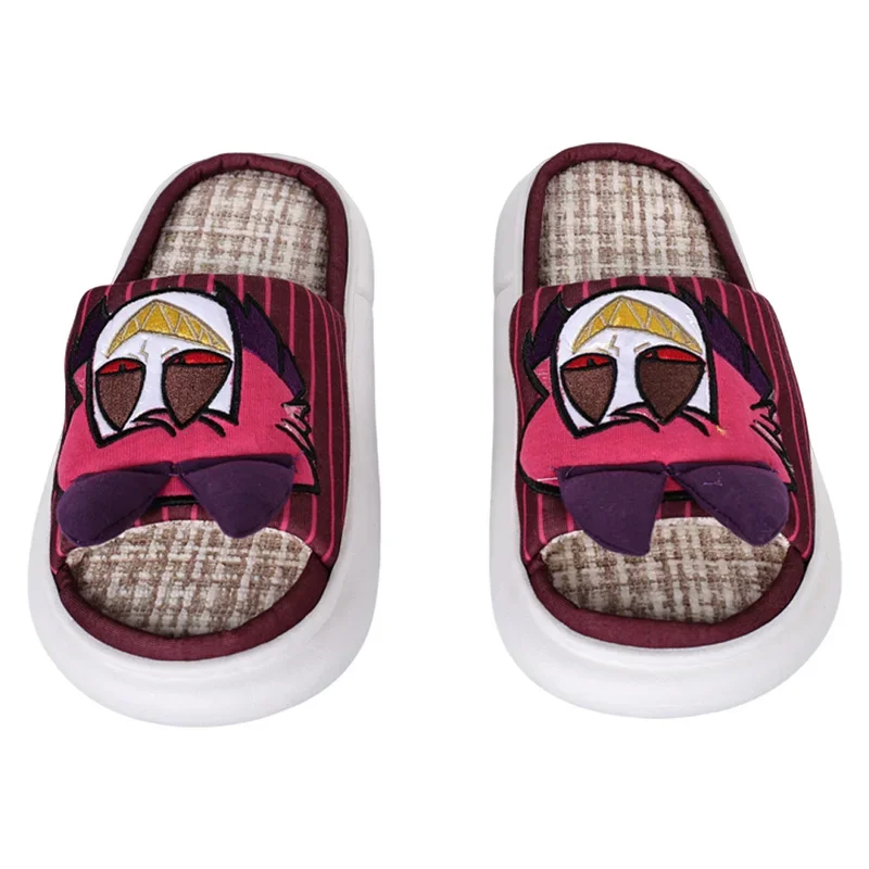 

Anime Alastor Cosplay Linen Slippers Couple Spring Summer Home Floor Slides Cartoon Hell Inn Shoes Costume Accessories Halloween