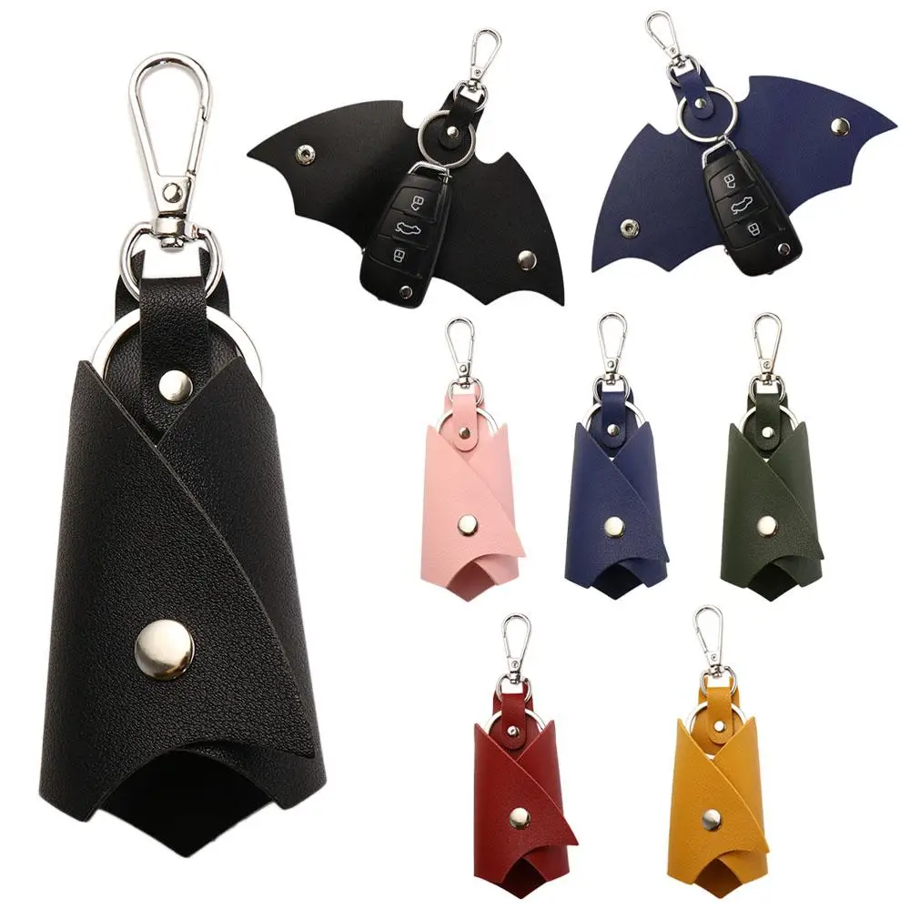 PU Leather Key Cover Mini Card Bag Car Key Wallet Men's Key Holder Leather Keychain Remote Key  Pouch Car Key Organizer