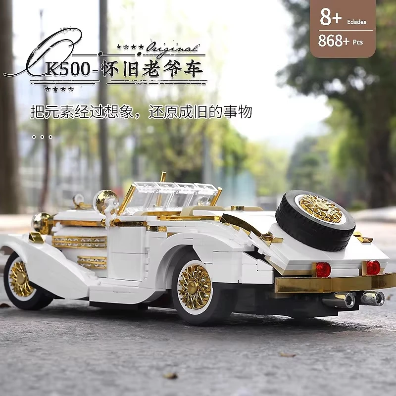 MOULD KING 10003 Technical Sport Car Building Blocks K500 Vintage Car MOC Bricks Puzzle Educational Toys For Kid Christmas Gifts