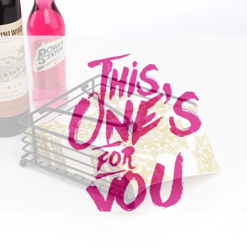 

【BA】Napkin Holder Flat Napkin Dispenser Square Iron Paper Holder For Kitchen Dining Room Restaurant Decoration