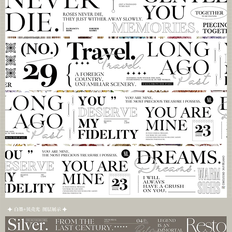 OKMT Card Making Journal Decoration Shell Luster Size English Alphabet House Number