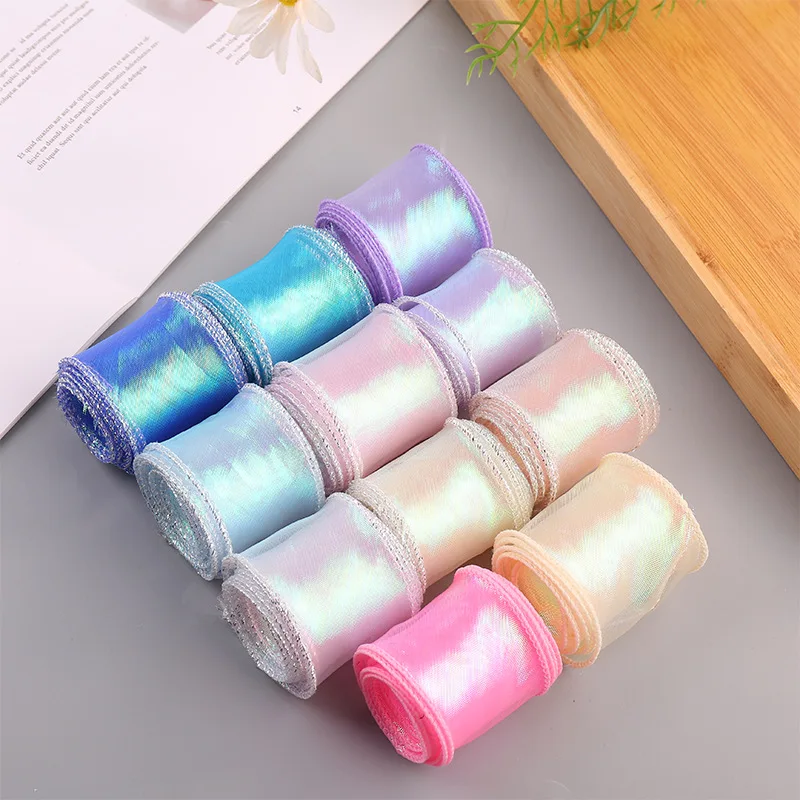 

50 Yards 40MM Festoon Silver Thread Edge Wavy Fishtail Yarn Ribbon Hair Bows DIY Handmade Crafts Accessories Material 336