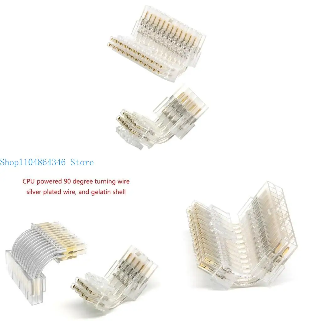 Flexible 24Pin/8pin Female to Male 90 Degree Power Adapter Connector for CPU power Adapter Right Angle Connectors