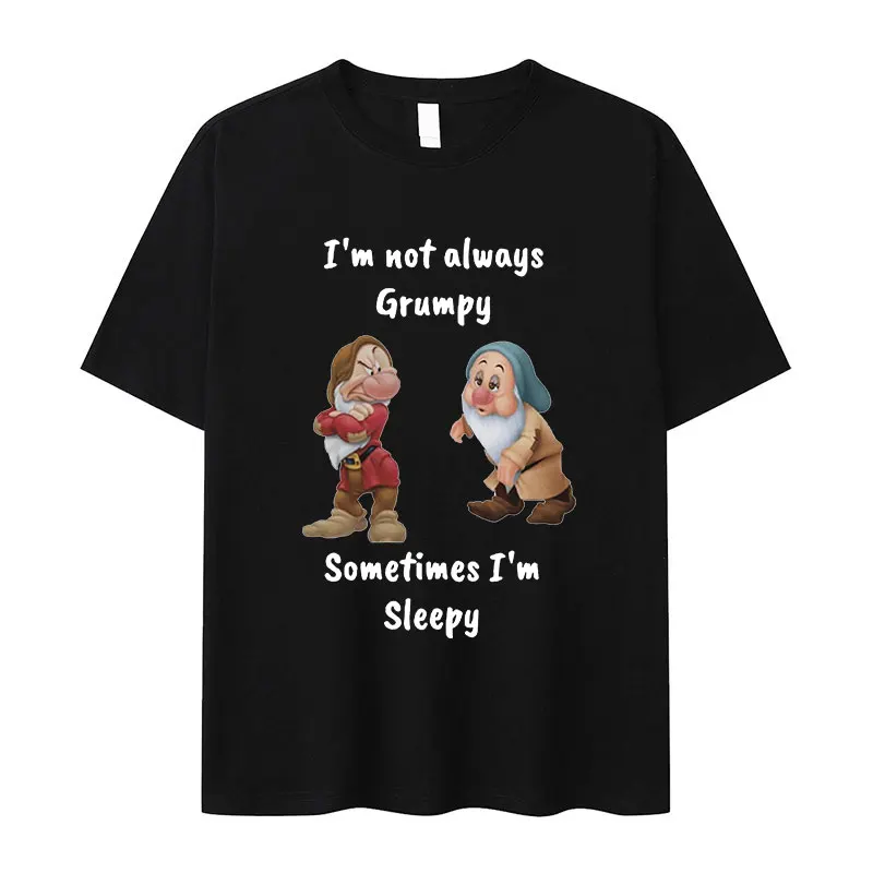 

I'm Not Always Grumpy Sometimes I'm Sleepy Funny Meme Tee Shirt Men Casual Fashion High Quality Oversized Cotton T-shirts Unisex