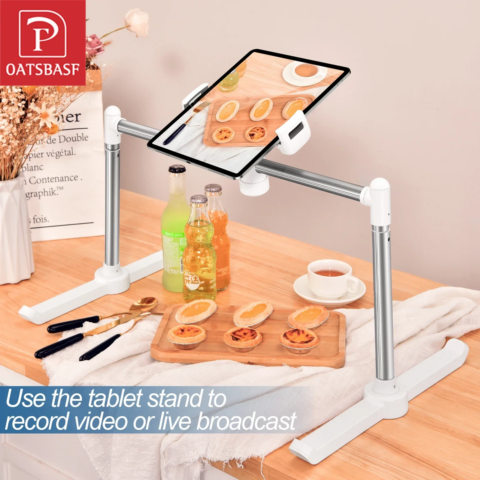 Oatsbasf Tablet Stand Phone Holder for Bed Multifunctional Rack Height Adjustable Foldable iPad Holer Stand Pad Bracket for Sofa