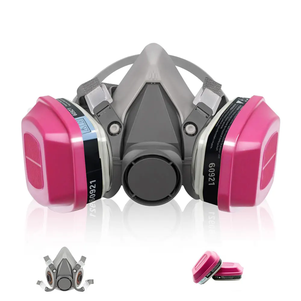 Brand new 6200 dust mask with goggles, half face mask, spray paint, organic vapor, chemical gas filter, safe operation, gas mask
