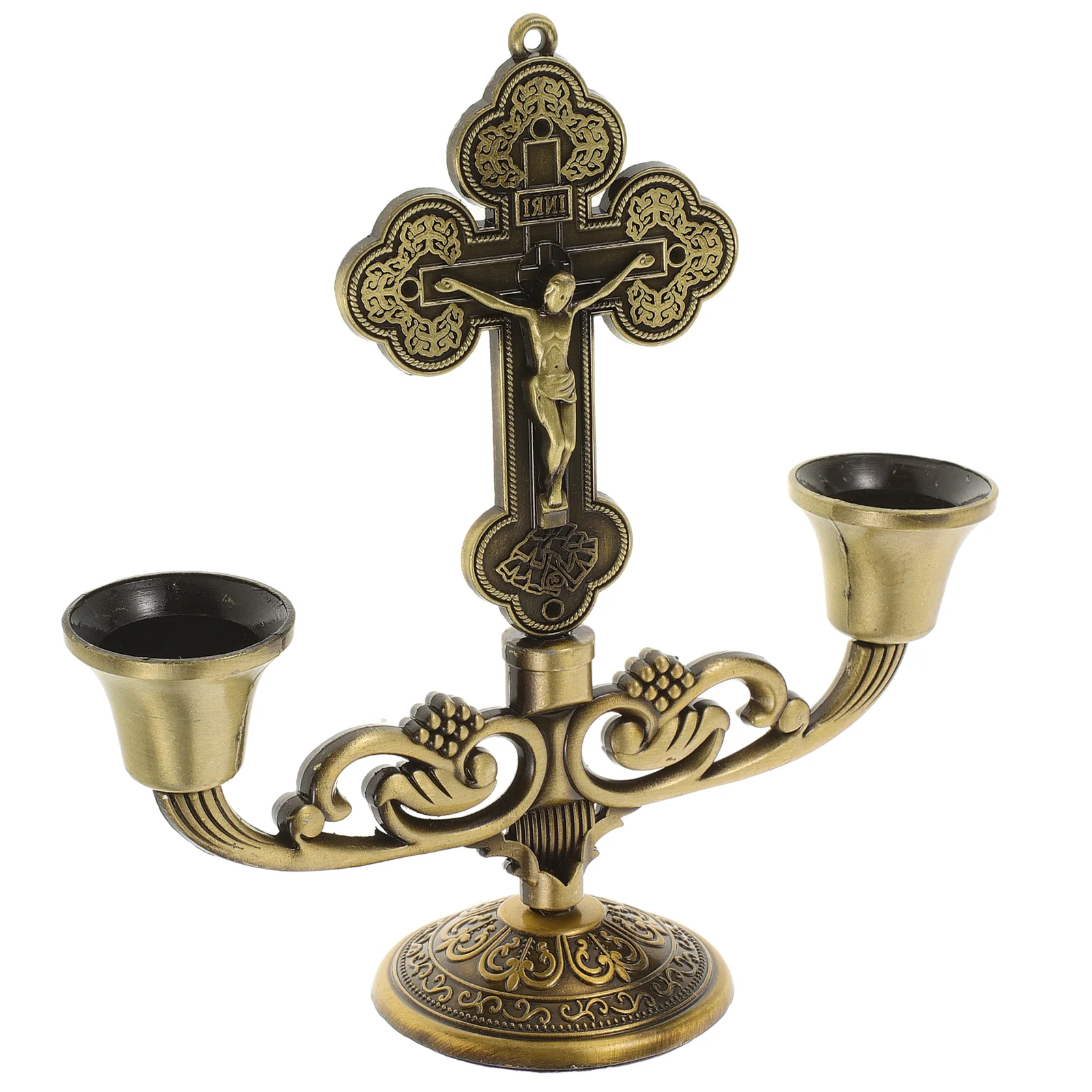 

Vintage Decor European Style Candlestick Religious Gift Metal Holder Alloy Dining Table 1300X1280X500CM for Golden Church