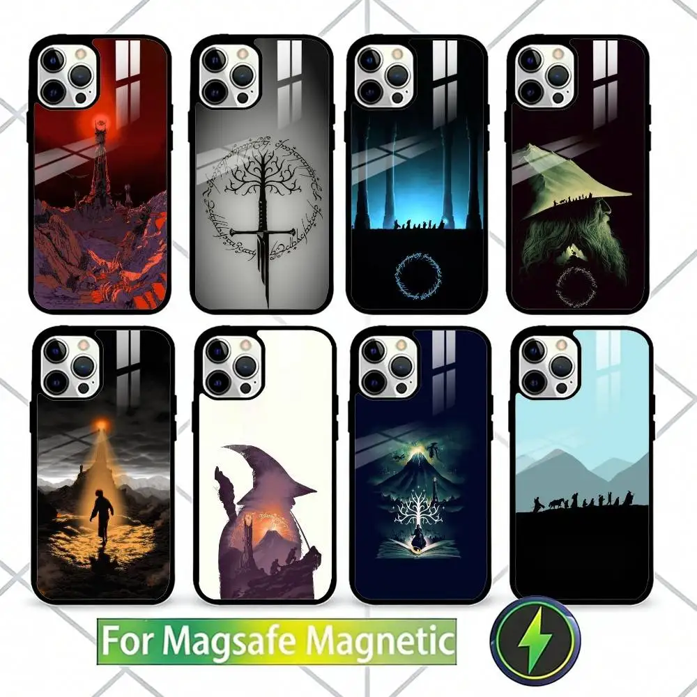 

The Lord of the R-Rings Map Phone Case For iPhone17,16,15,14,13 Plus,Pro Max Magnetic For Magsafe Wireless Charging