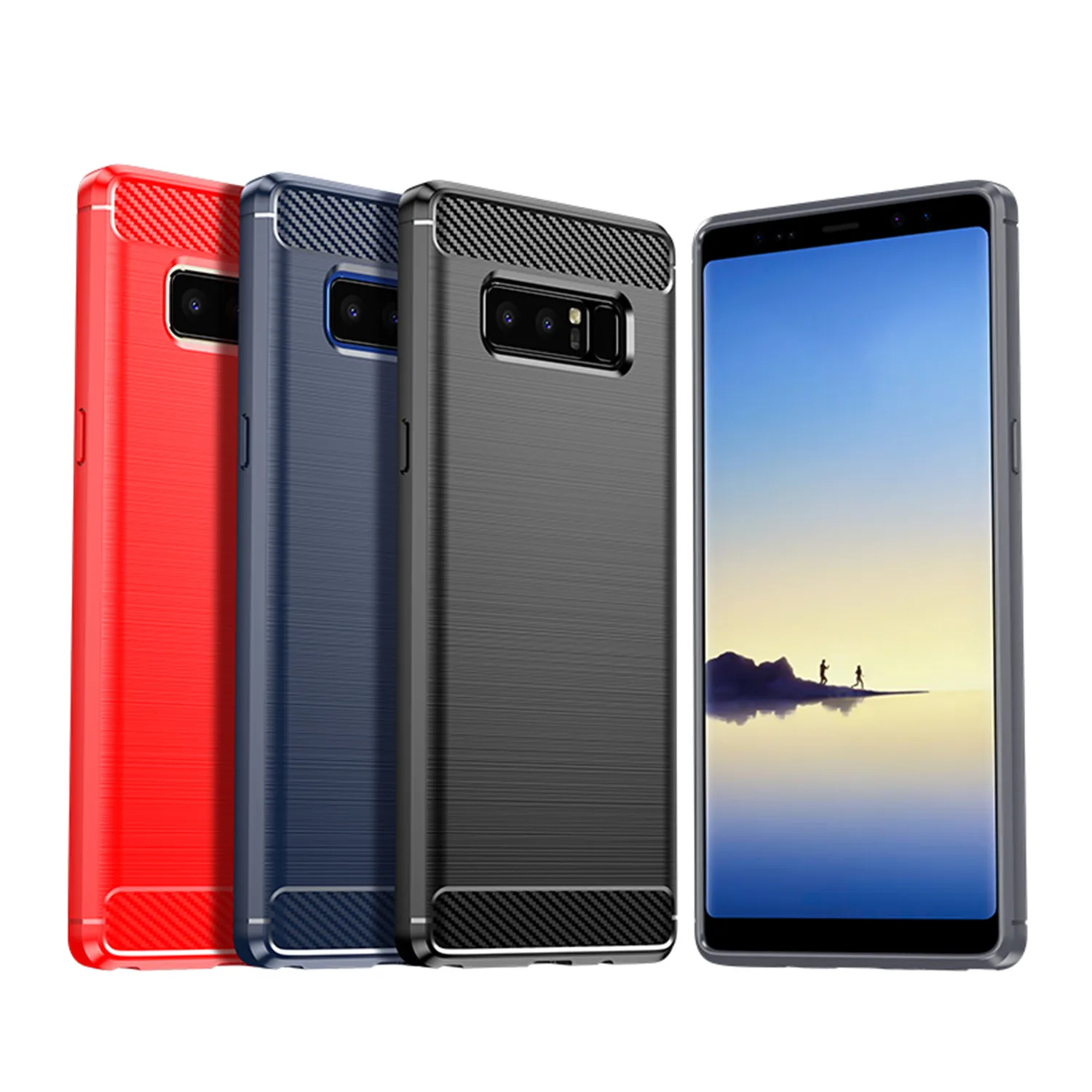 Shockproof Matte Case for Samsung Note8 Galaxy Note 9 7 10plus 5G Carbon Fiber Cover for Galaxy s9 s8 plus s10 5g Silicone Cases