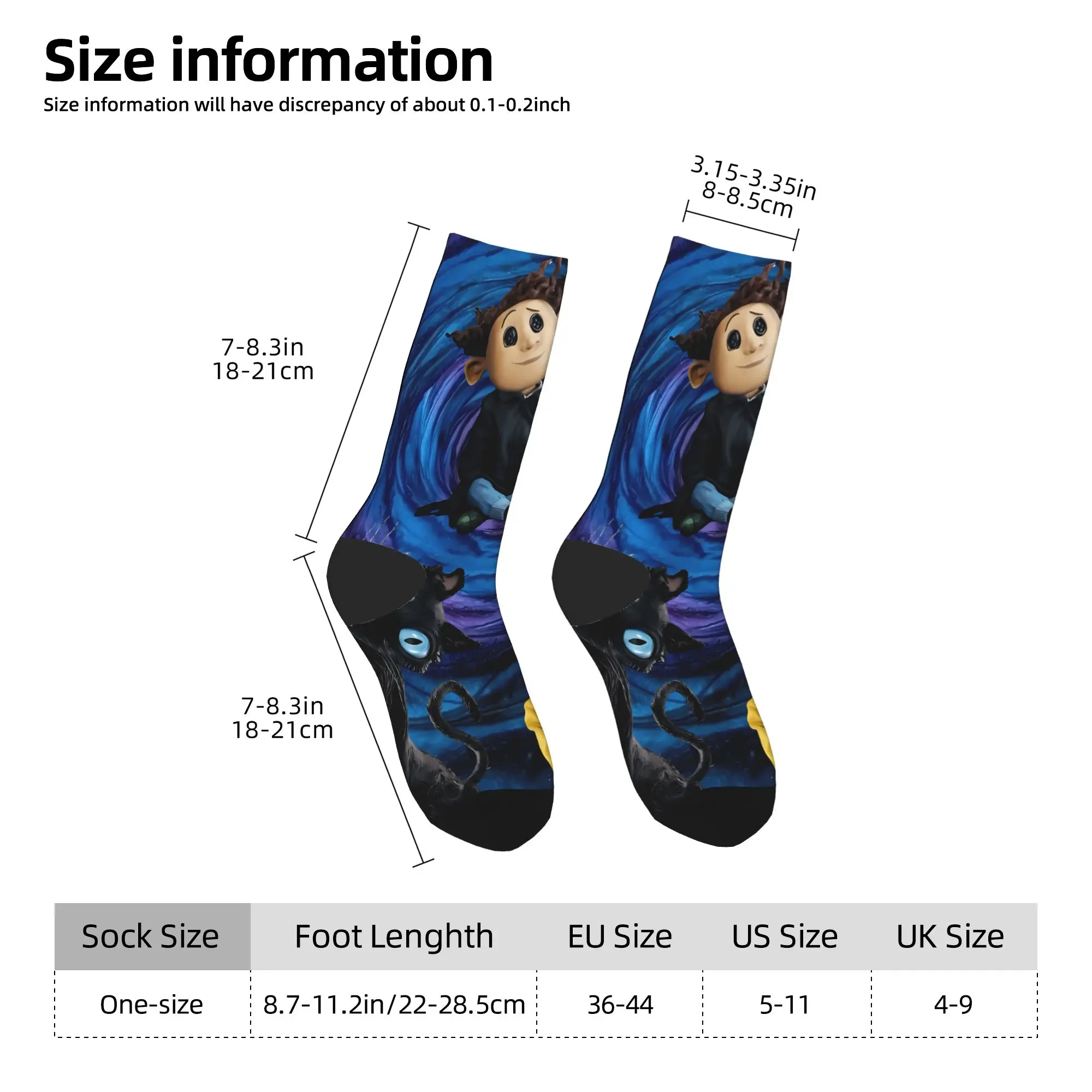 جوارب كورالينز رعب كرتونية مضادة للانزلاق جوارب رجالية مريحة للتسلق جوارب بنمط قوطي للخريف #5