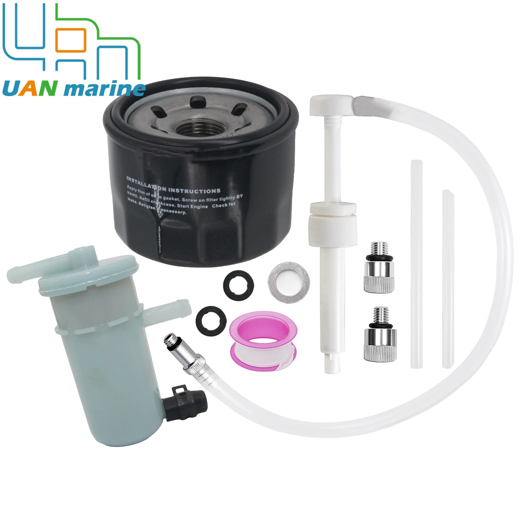 Change Service Kit for Suzuki DF 40A 50A 60A 50AV 60AV Outboard Motor Oil Filter 16510-87J01 Fuel Filter 15410-88L00 W/ Gasket