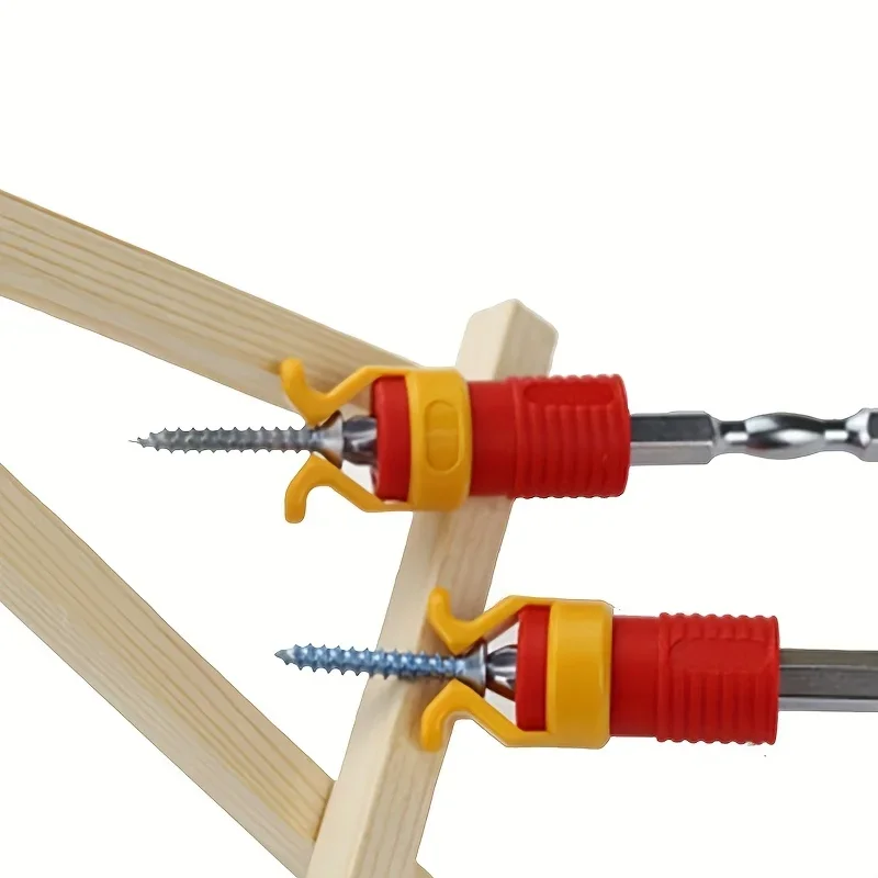 2 piece screw holder, plastic woodworking tool for safety screws and drill clamps