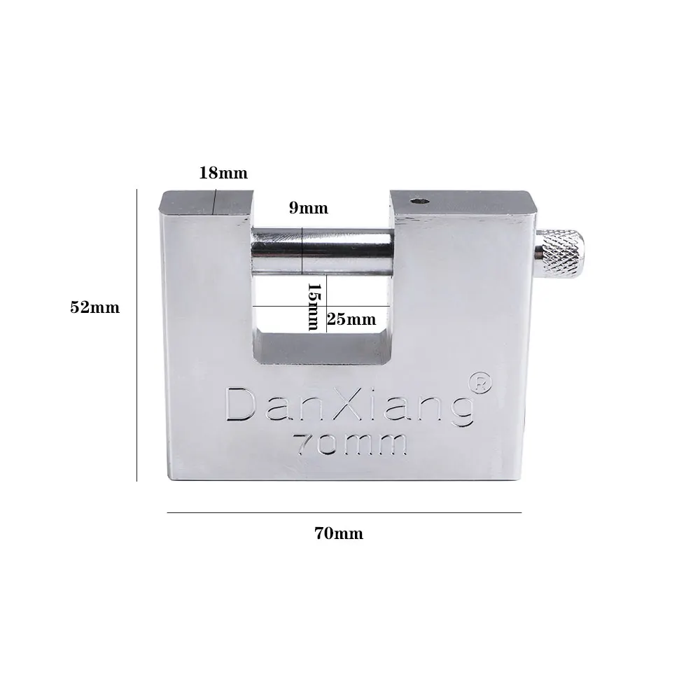 

Multifunctional Stainless Steel Gate Anti-Theft With 3 Keys Box Hardware Padlock Door Lock Home Improvement