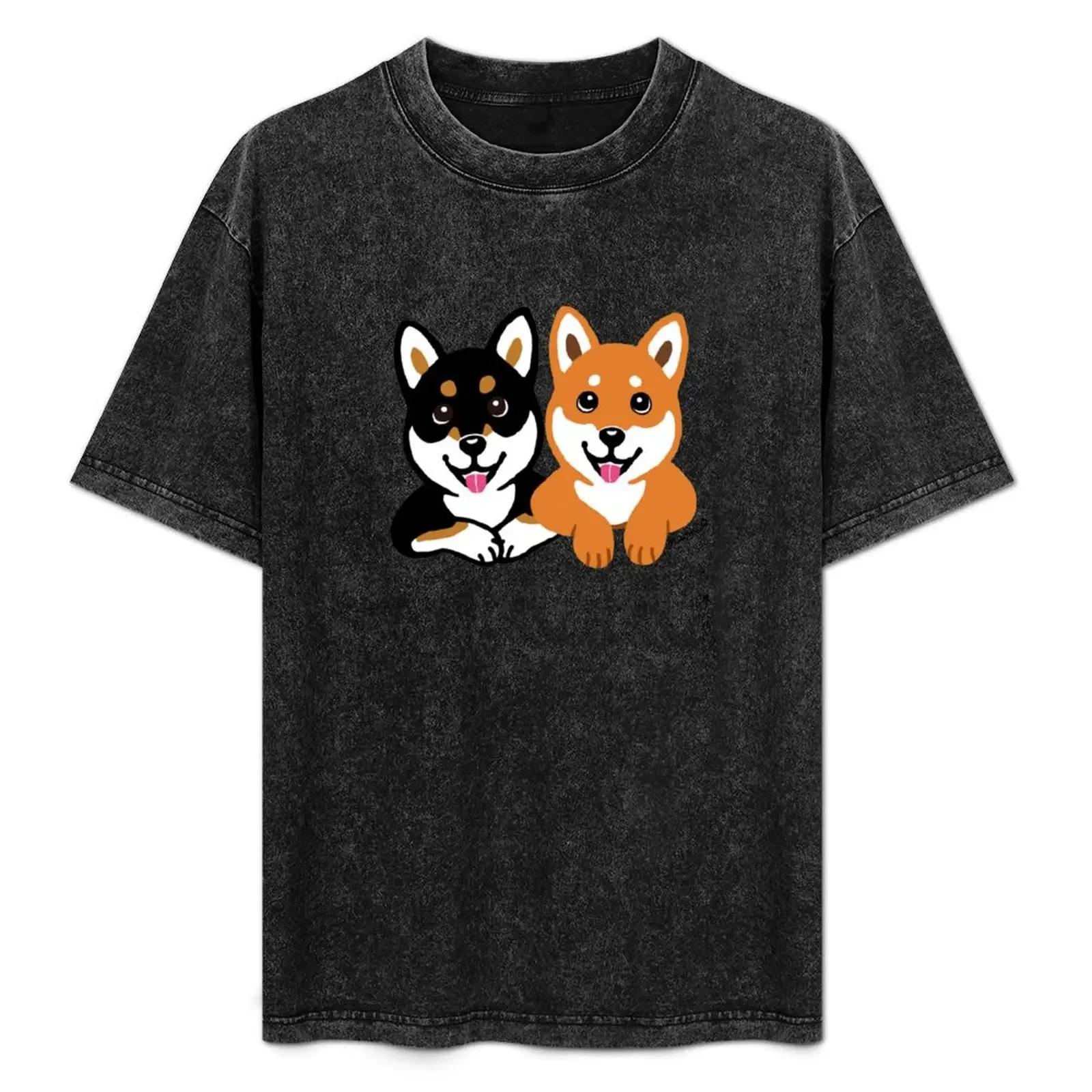

Happy Shiba Inu Friends T-Shirt t shirts for man slim fit man t shirt cotton T-Shirt
