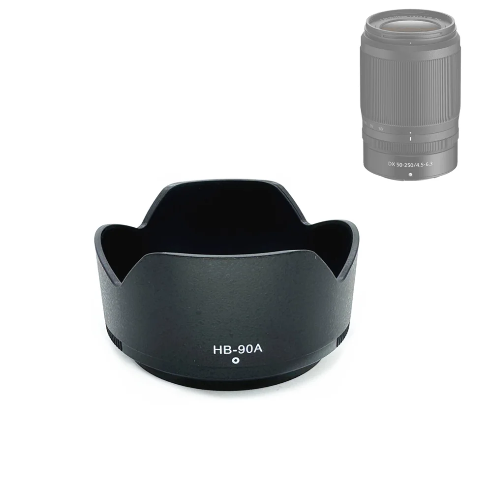 HB90A Lens Hood Petal Sunshade replace HB-90A for Nikon Nikkor Z DX 50-250mm f/4.5-6.3 VR , 50-250 mm F4.5-6.3 VR