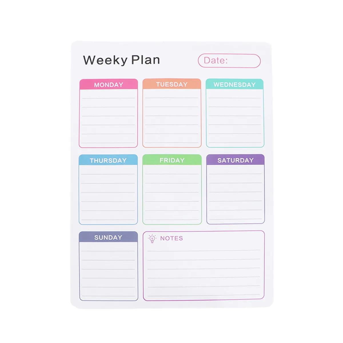 

Weekly Plan Magnetic Whiteboard 40x30cm Flexible Dry Erase Memo Board for Refrigerator Reminder Planner